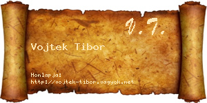Vojtek Tibor névjegykártya
